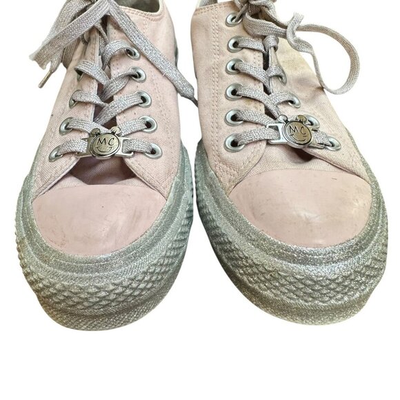 Converse Miley Cyrus Chuck Taylor All-Star Pink Glitter Platform Sneakers Size 7 - Picture 3 of 9